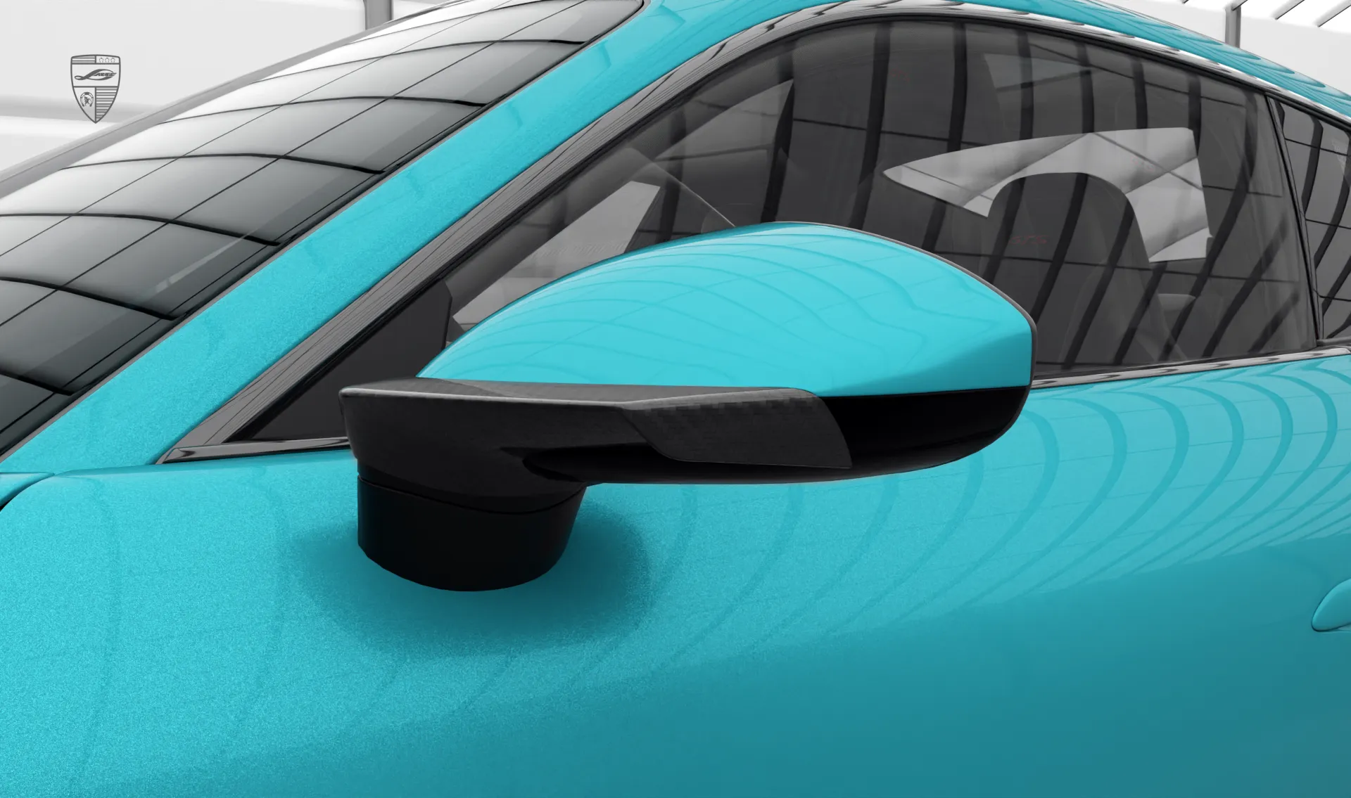 Carbon mirror trims upgrade for your sport coupe Porsche 911 Carrera Facelift 992.2 from LARTE Design