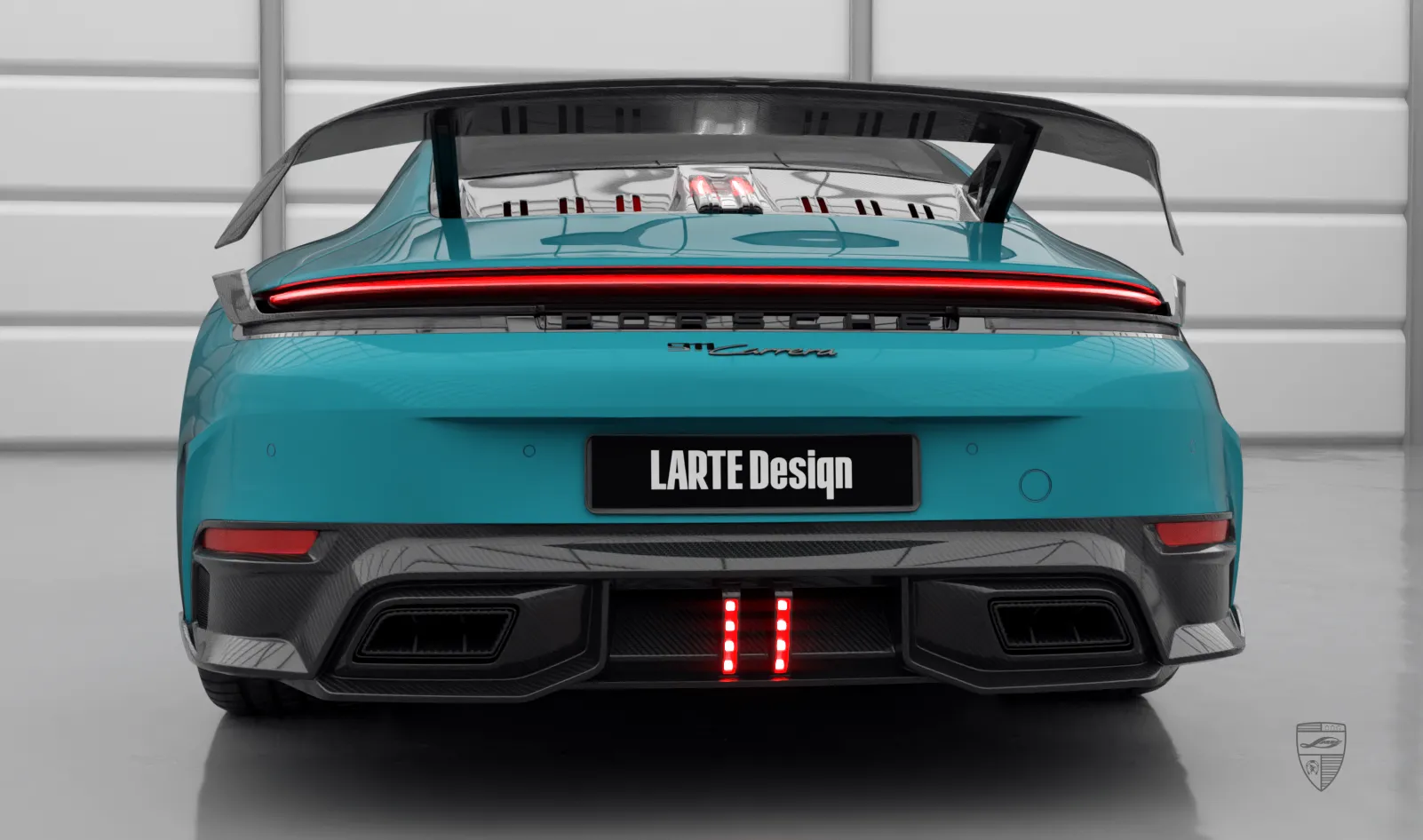 Carbon rear diffuser for your Porsche 911 Carrera Facelift 992.2 in a conversion kit from LARTE Design