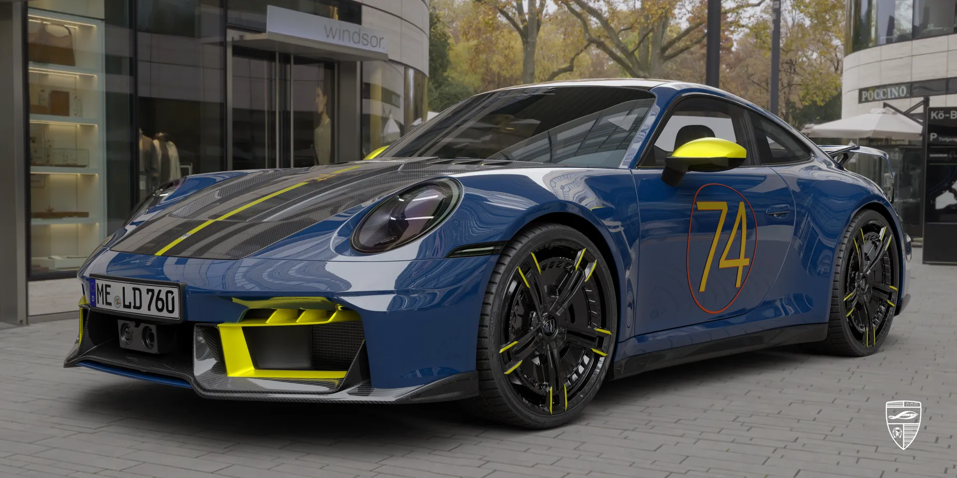 Holbert Porsche 911 Carrera 992 – Facelift mit Custom-Frontsplitter und Carbon-Motorhaube