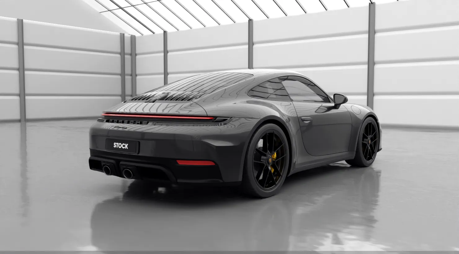Rückansicht eines Porsche 911 Carrera 992.2 Facelift mit einem Karosserie-Kit für ein individuelles Erscheinungsbild