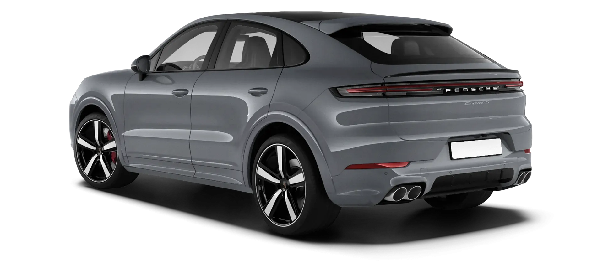 Porsche Cayenne S Coupe with painted body kit: rear view shown in Crayon