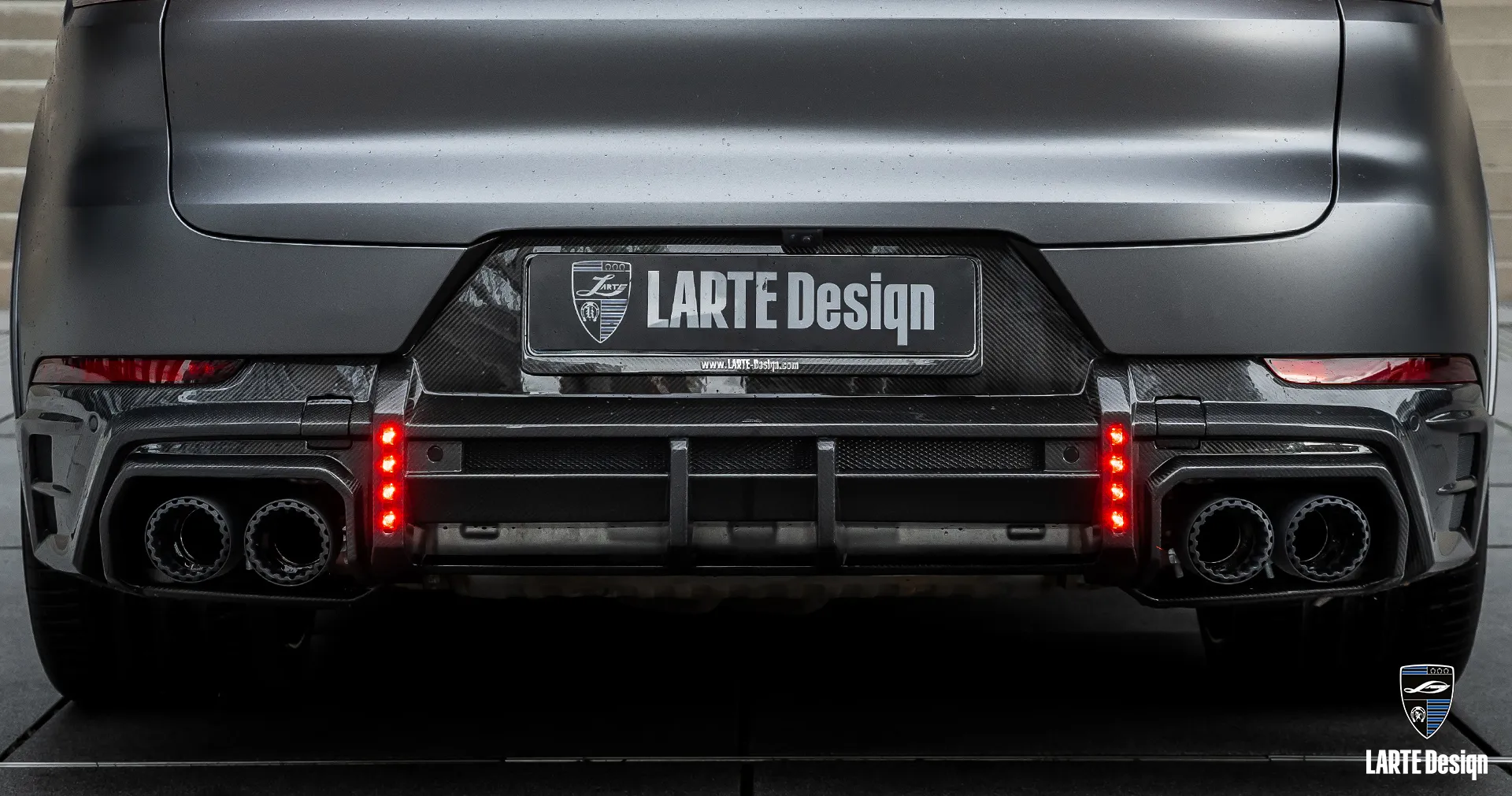 Upgrade your Porsche Cayenne Coupe S with tail lights by Larte Design for enhanced style.