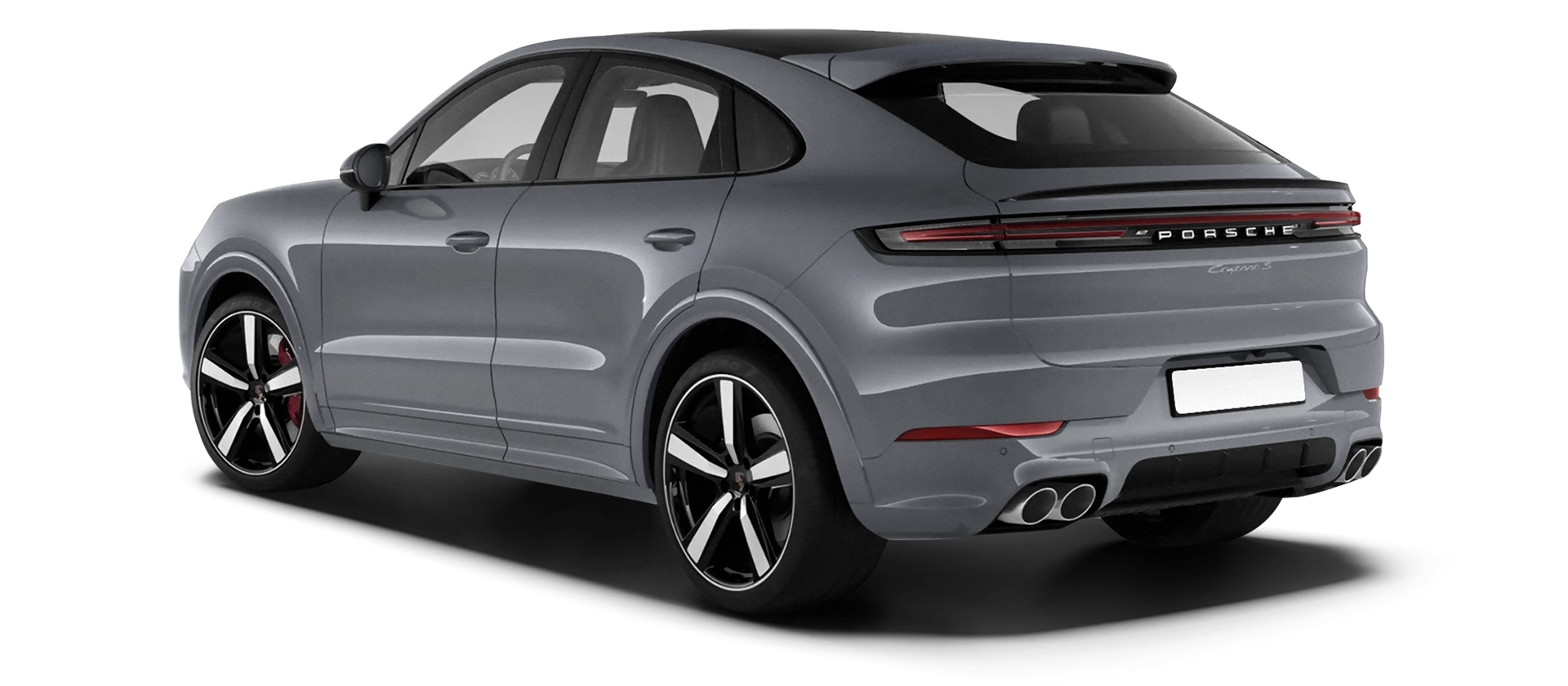 Porsche Cayenne S Coupe with painted body kit: rear view shown in Crayon