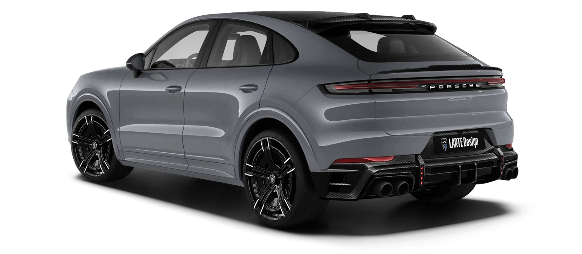 Porsche Cayenne S Coupe with carbon body kit: back view shown in Crayon