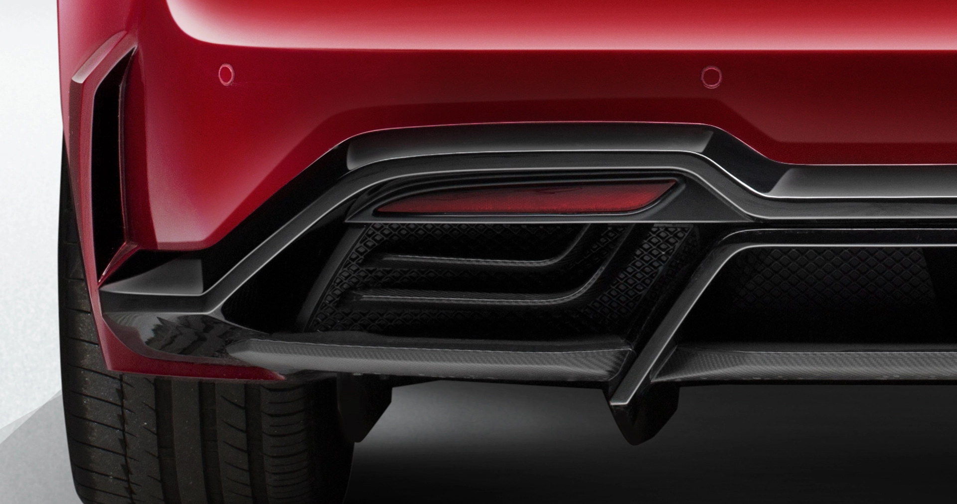 Kohlefaser-Zubehör für den hinteren Stoßfänger mit Diffusor Tesla Model S P85D 2013/2014/2015