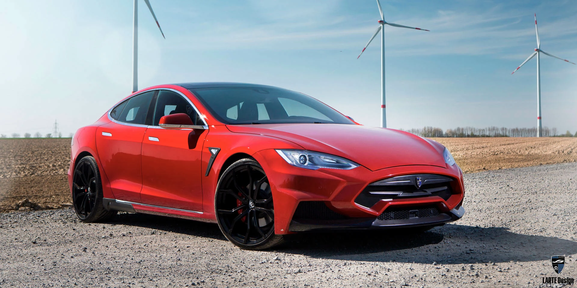 Kaufen Sie ein Karosseriekit für 2024 Tesla Model S 85D Electro AT in Red Multi-Coat Paint