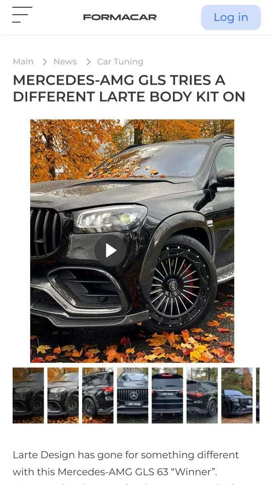 Formacar feature on the Mercedes-AMG GLS by Larte Design
