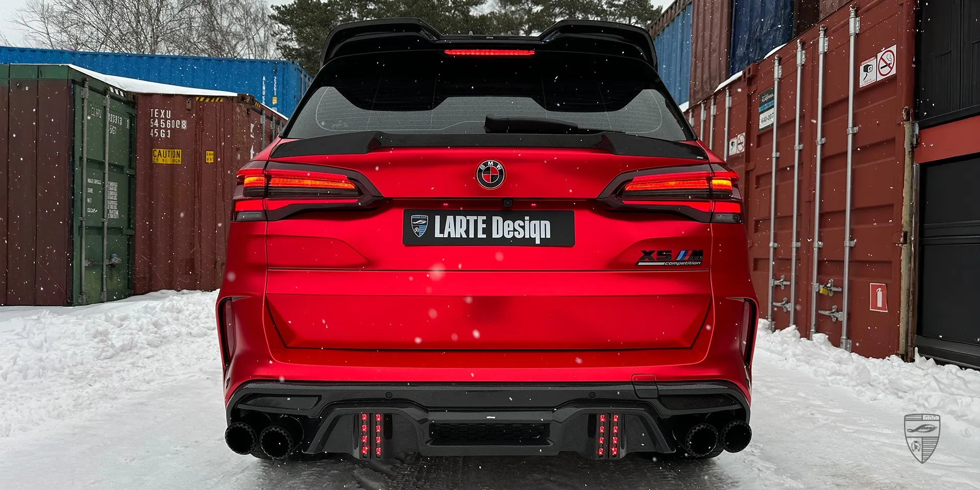 2024 BMW X5M F95 bumper upgrade review illustration from customer in Sweden