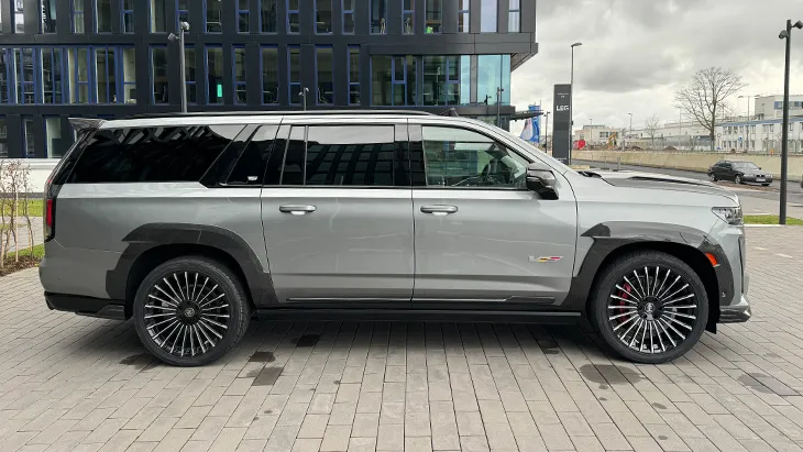 2026 Cadillac Escalade V-ESV redesign review illustration from customer in Poland