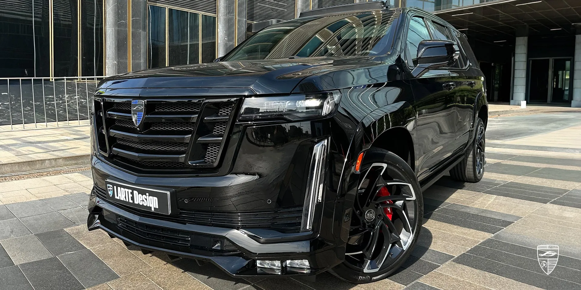 2023 Cadillac Escalade ESV GMT 1XX body kit review illustration from customer in Germany