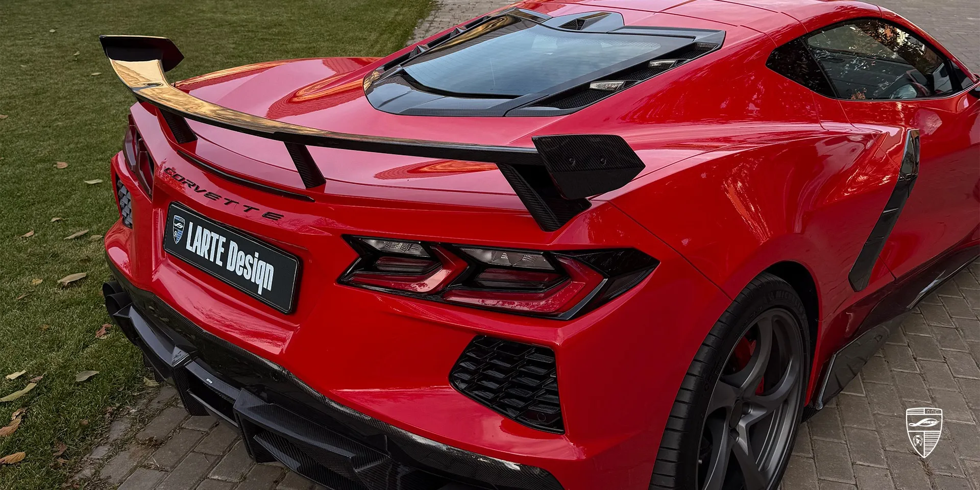 2025 Corvette Stingray C8 aerokit review illustration from customer in Estonia