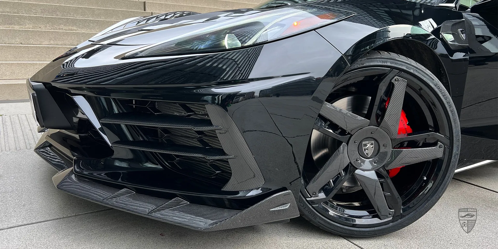 2024 Corvette Stingray C8 tuning package review illustration from customer in Germany