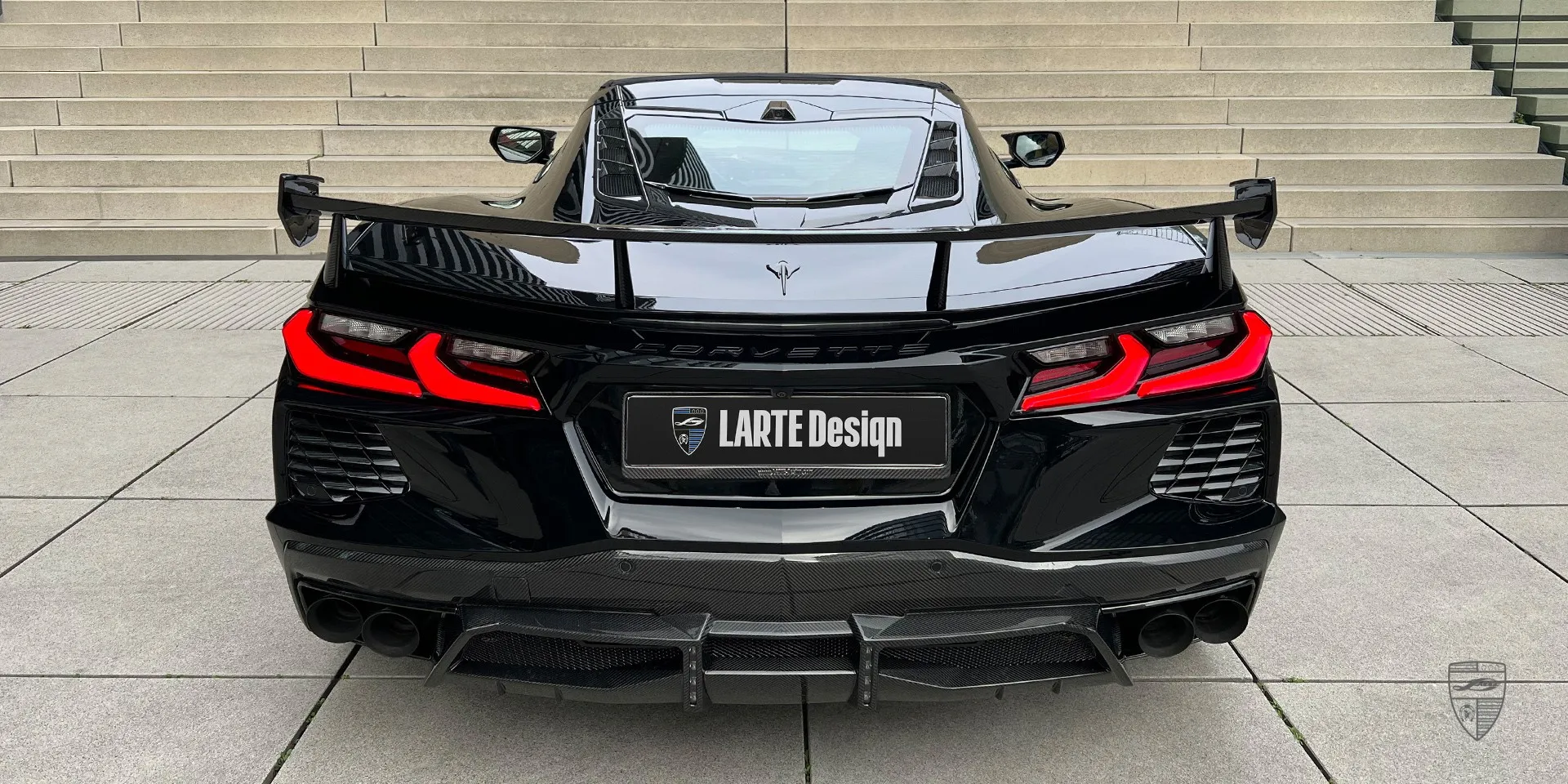 2024 Corvette Stingray C8 tuning package review illustration from customer in Germany