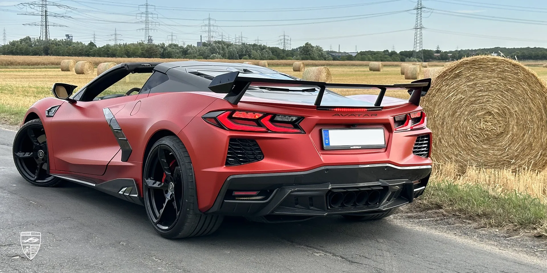 2023 Corvette Stingray C8 aerokit review illustration from customer in Germany