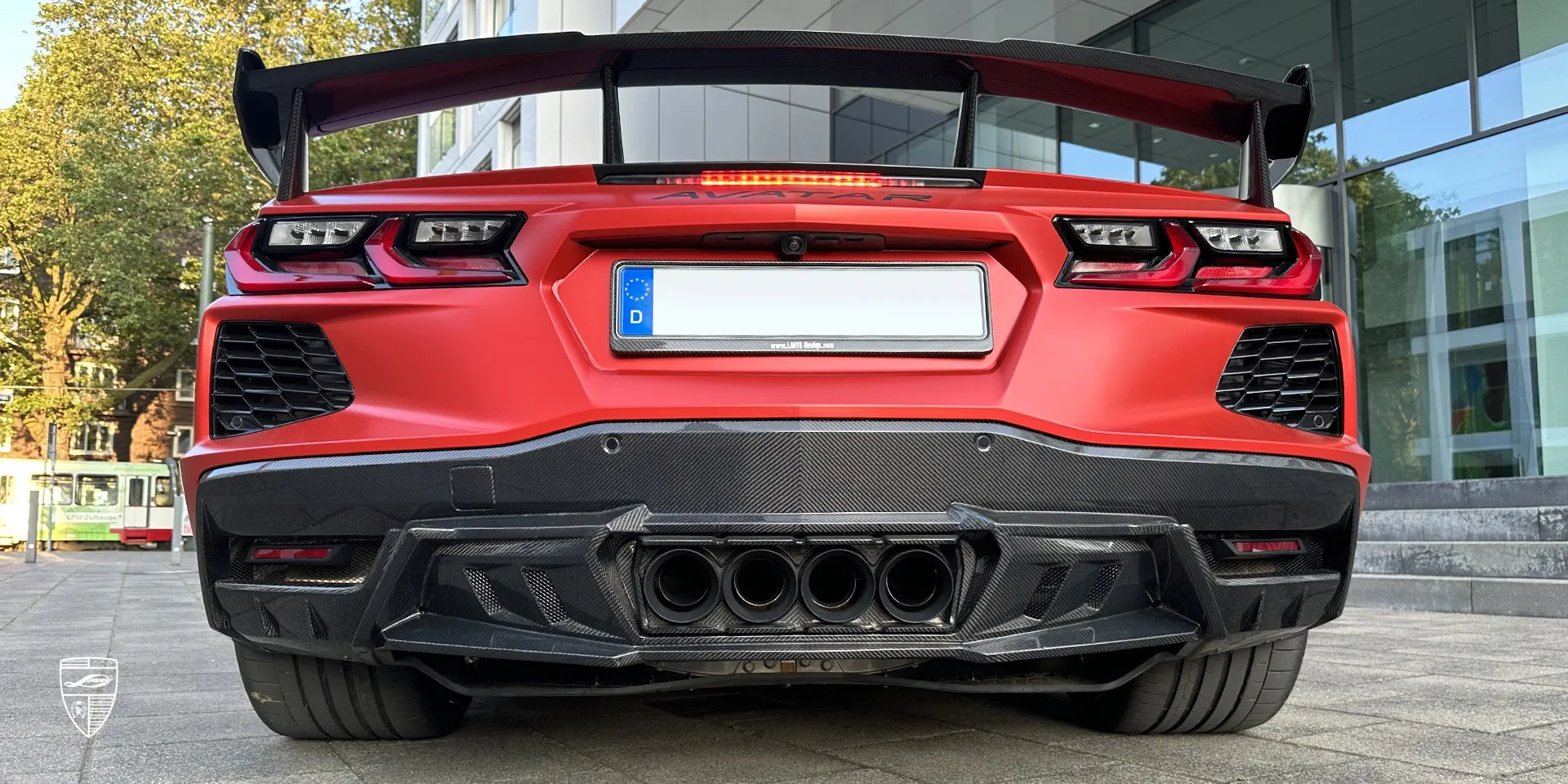 2023 Corvette Stingray C8 tuning kit review illustration from customer in Germany