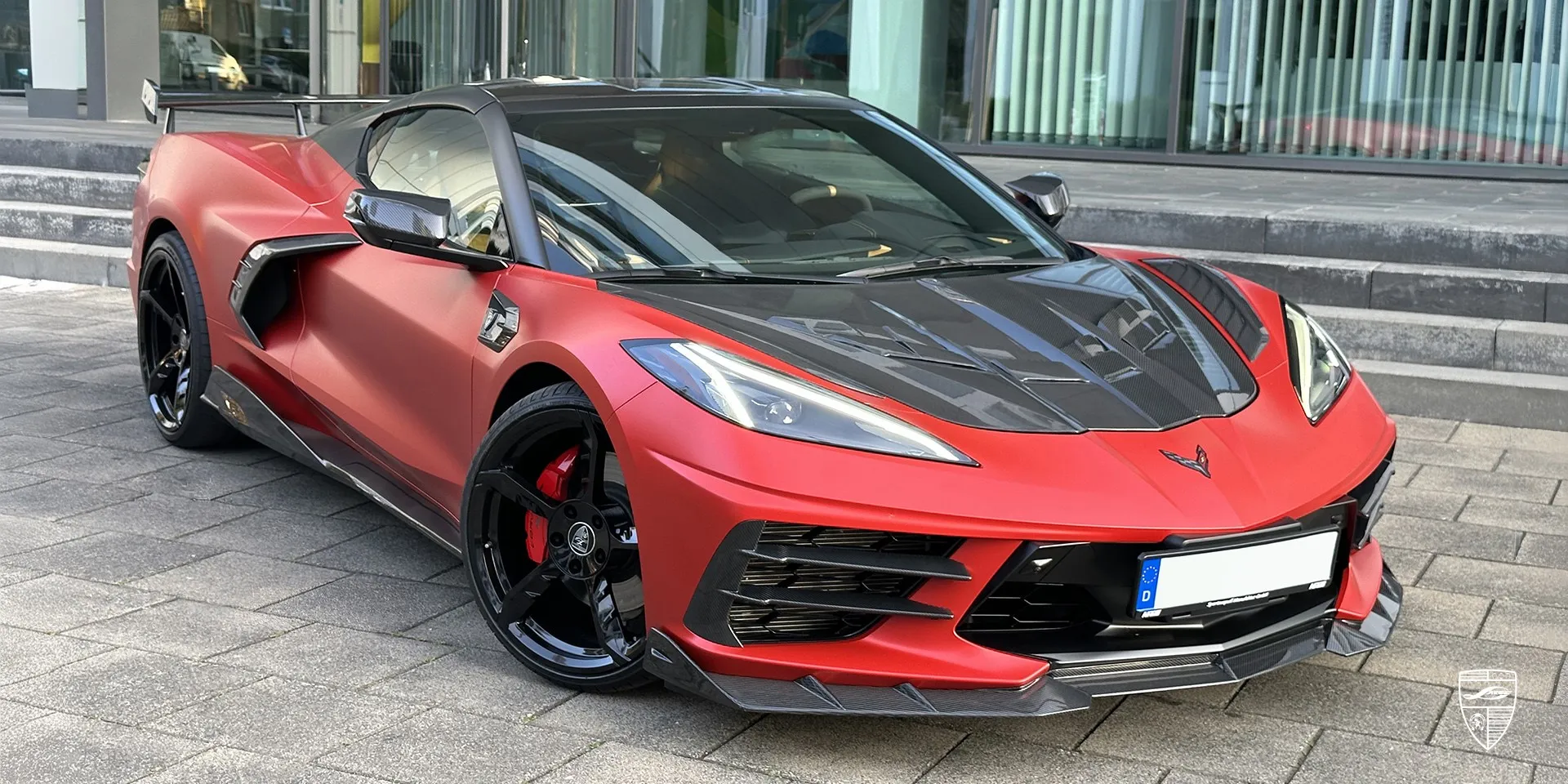 2023 Corvette Stingray C8 upgrade kit review illustration from customer in Germany