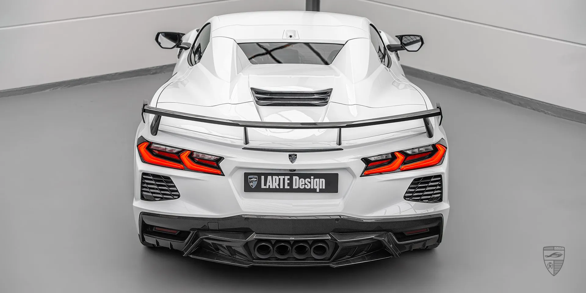 2024 Corvette Stingray C8 lip kit review illustration from customer in Germany