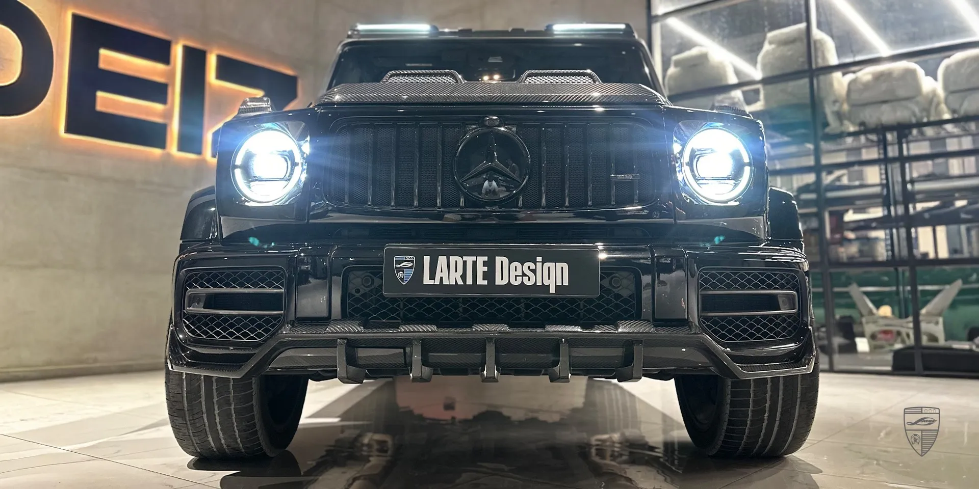 2024 Mercedes G-Class AMG 63 W463 lip kit review illustration from customer in Dubai