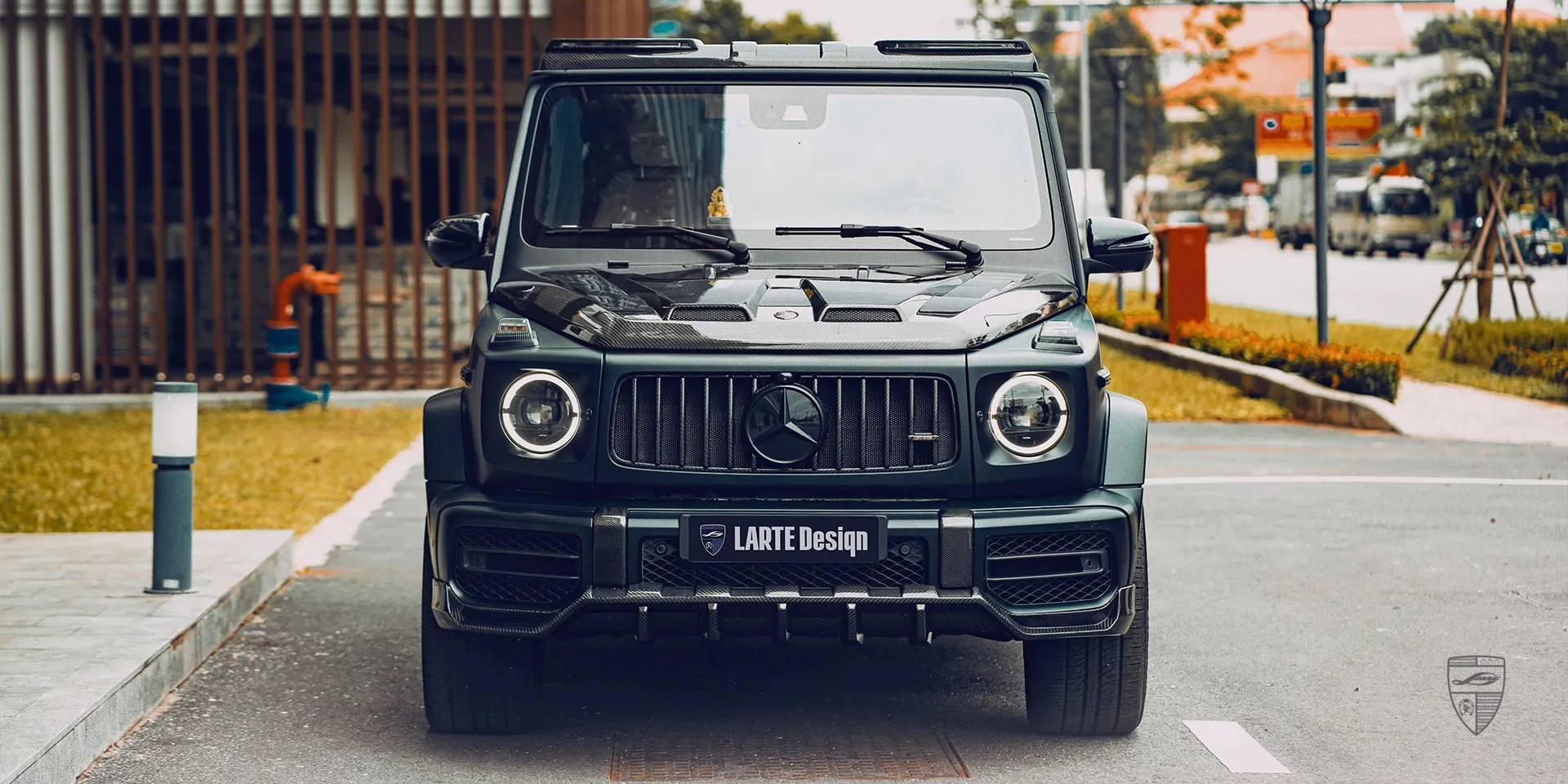 2021 Mercedes G-Class AMG 63 W463 lip kit review illustration from customer in Vietnam