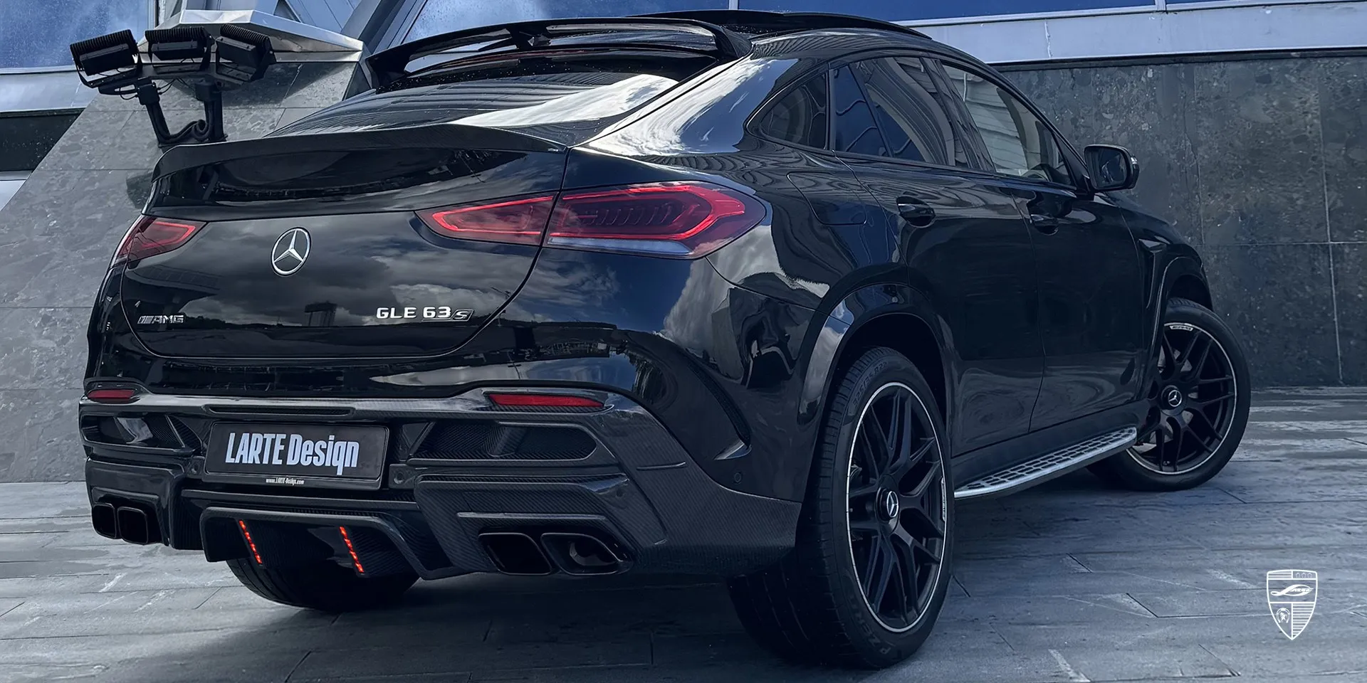 2025 Mercedes Benz GLE Coupe AMG 63s C167 aerokit review illustration from customer in Romania