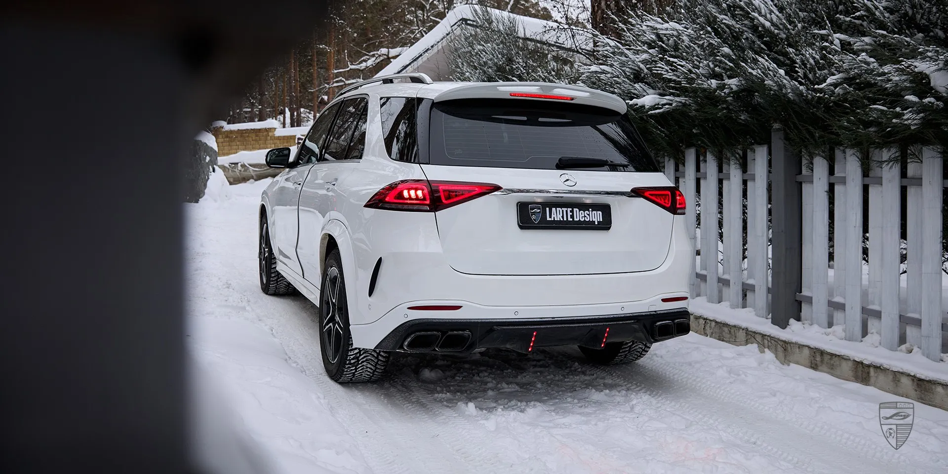 2023 Mercedes Benz GLE V167 tuning kit review illustration from customer in Finland