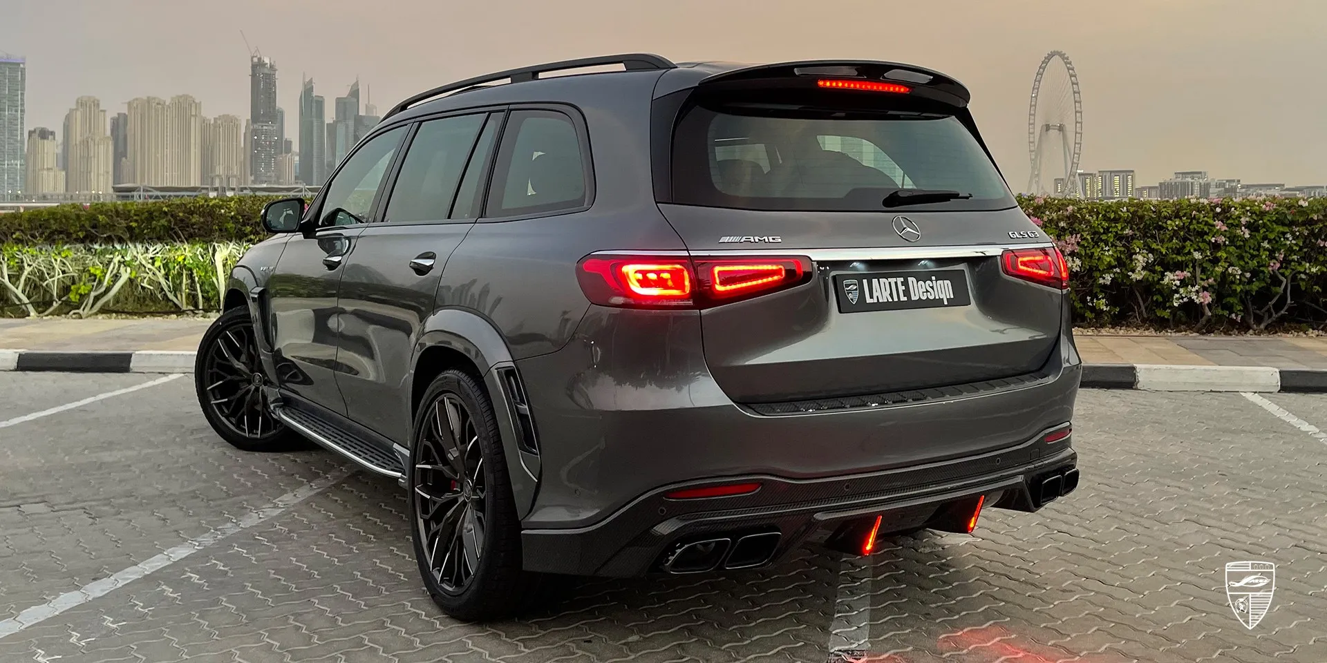 2023 Mercedes Benz GLS AMG 63 X167 aerokit review illustration from customer in Dubai