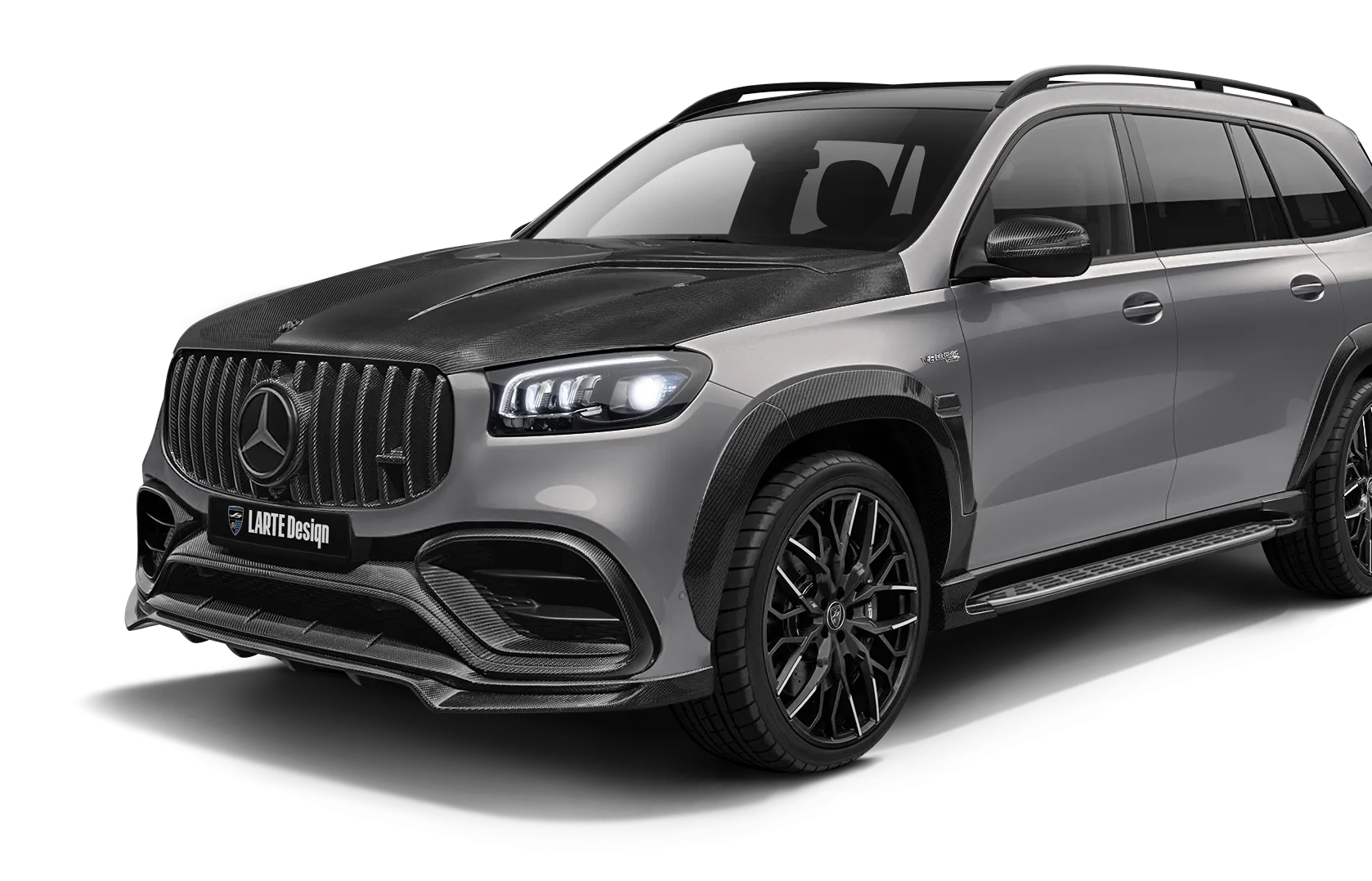 Individuelles Mercedes GLS AMG 63 Facelift mit WINNER-Kit und schwarzen Aero-Akzenten