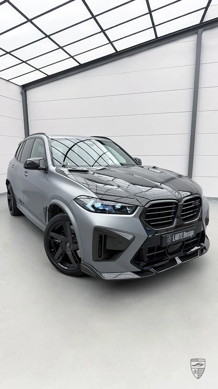 BMW X5 M front view with body kit by Larte Design