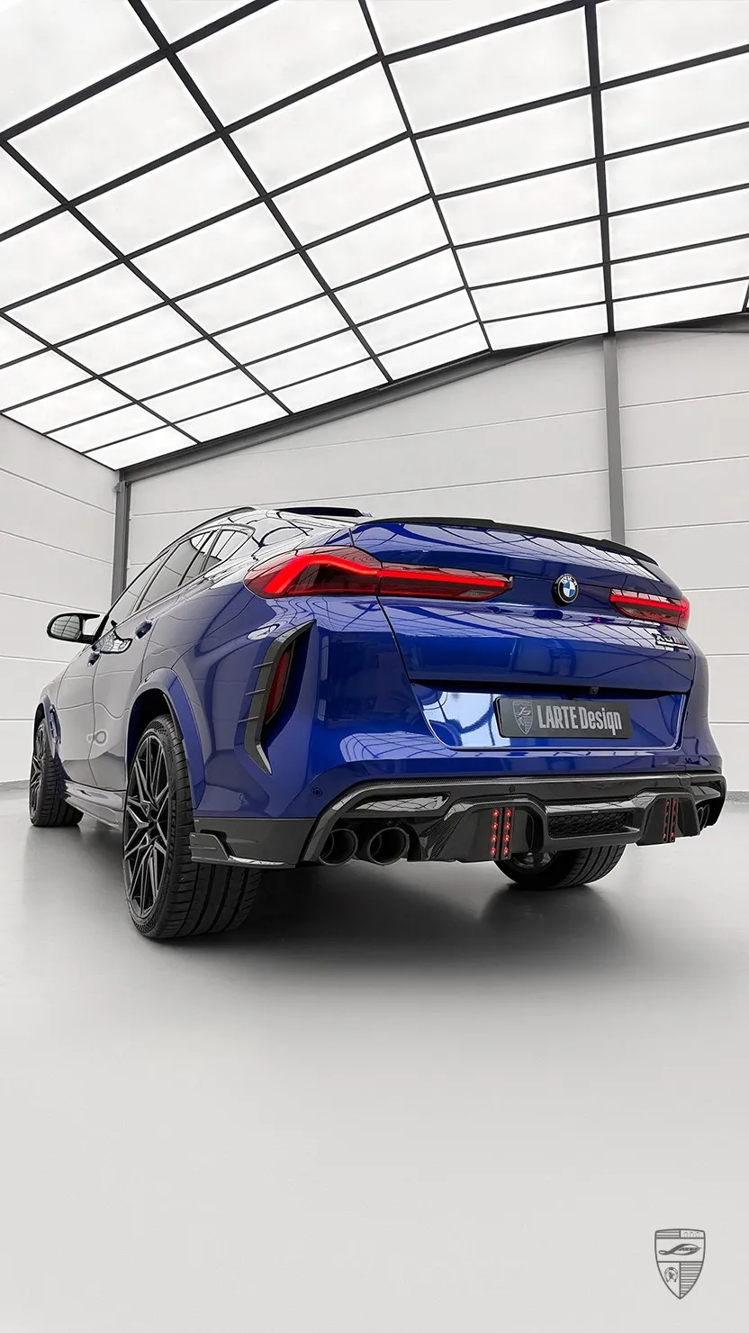 BMW X6 M Competition Heckansicht mit Bodykit von Larte Design
