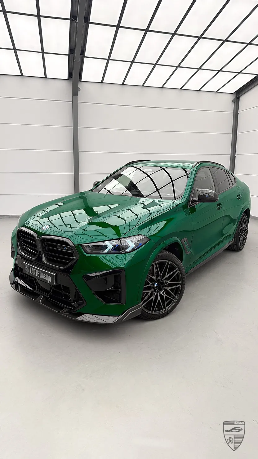 BMW X6M Facelift in green with custom exterior styling and a sporty SUV design