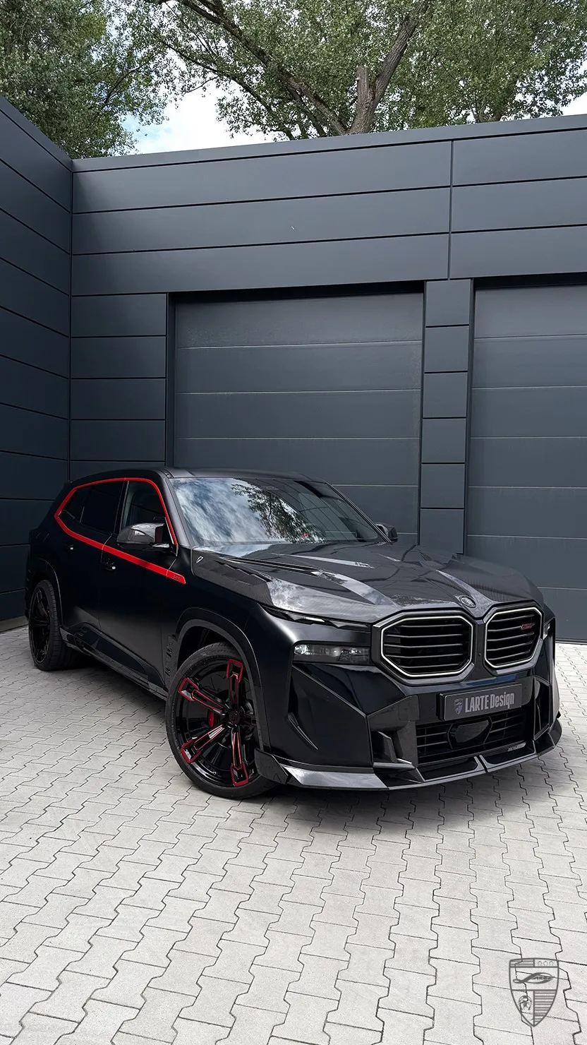 BMW XM in black with custom exterior styling and modern luxury SUV design
