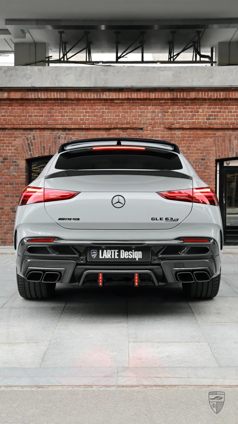 Mercedes GLE Coupe 63 AMG rear view with body kit by Larte Design