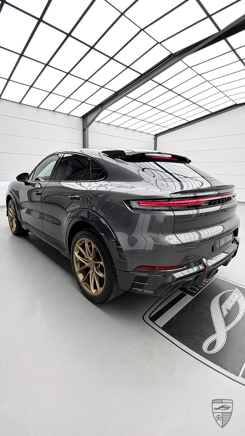 Porsche Cayenne Coupe rear view with refined styling and sporty lines