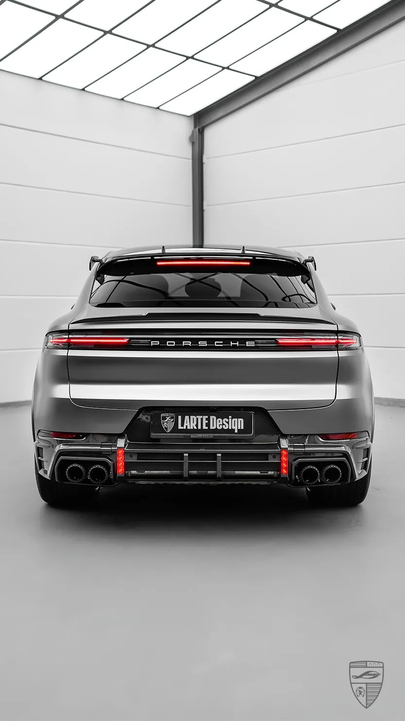 Porsche Cayenne in Grau mit individuellem Heck-Styling und modernen Exterieur-Upgrades