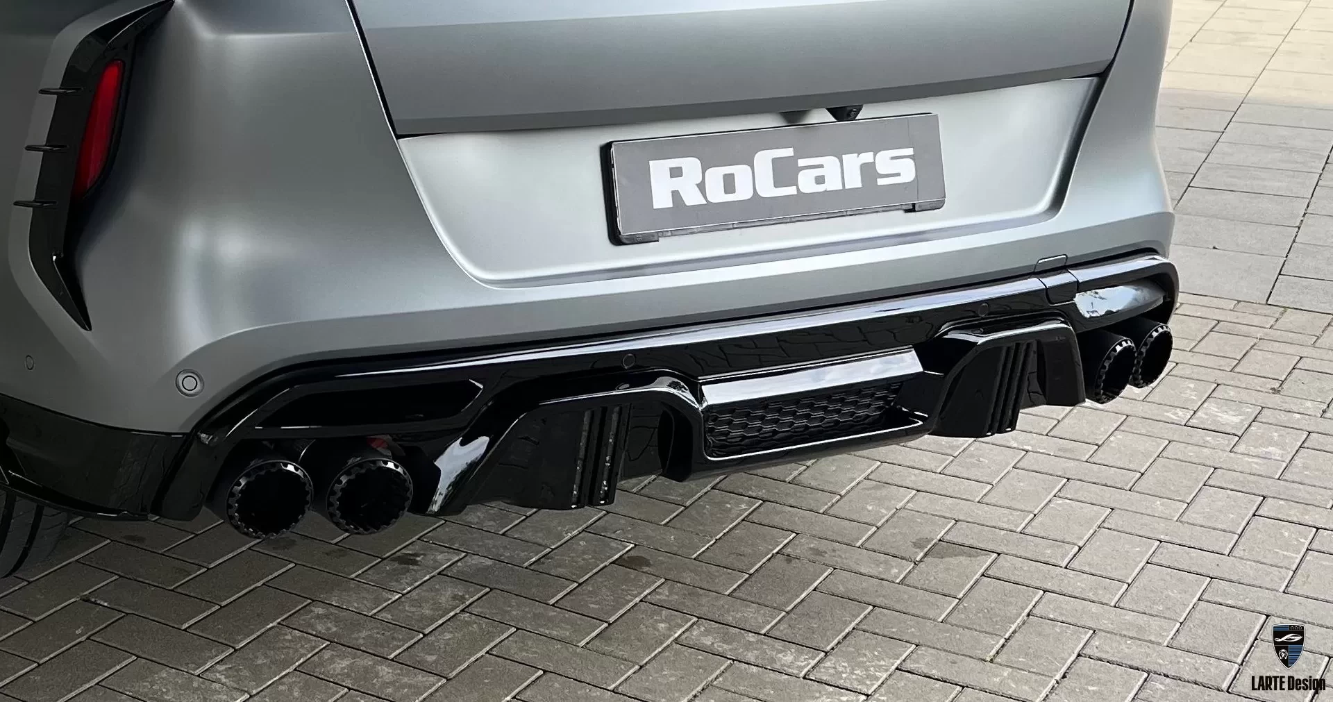Dual exhaust tips for BMW X6M F96 LCI by LARTE Design