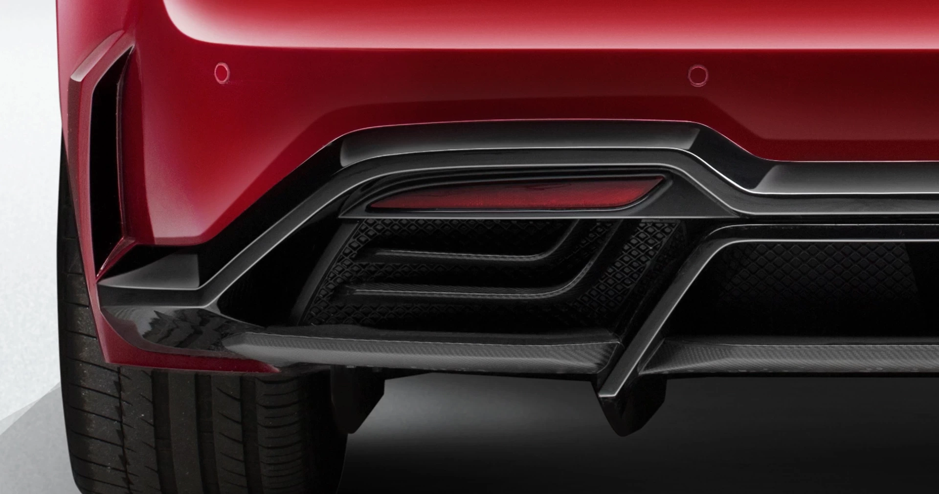 Carbon fiber accessories for Rear bumper with diffuser Tesla Model S P85D 2013/2014/2015